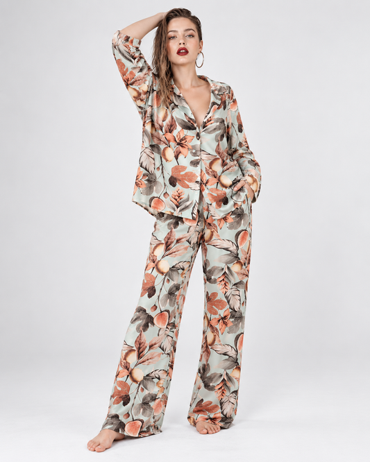 Floral Long Sleeve Pajama Set