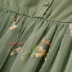 Family Matching Polo Collar Short-sleeve Shirt or V-neck Strappy Mesh Dress  Green