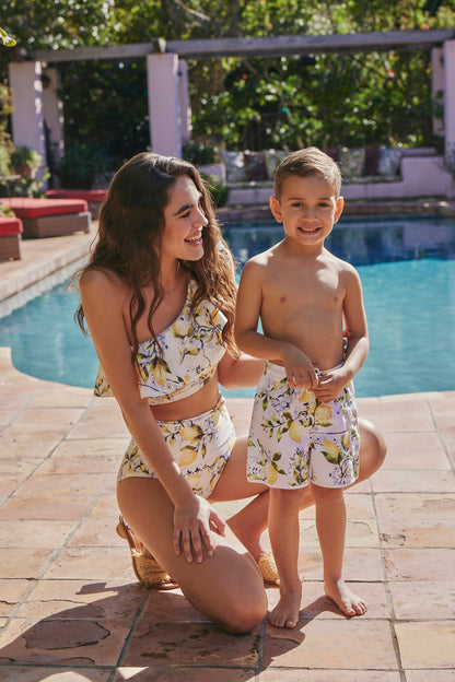Little Pete Boys Trunks in Lemon Print - FINAL SALE