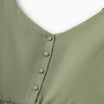 Family Matching Polo Collar Short-sleeve Shirt or V-neck Strappy Mesh Dress  Green