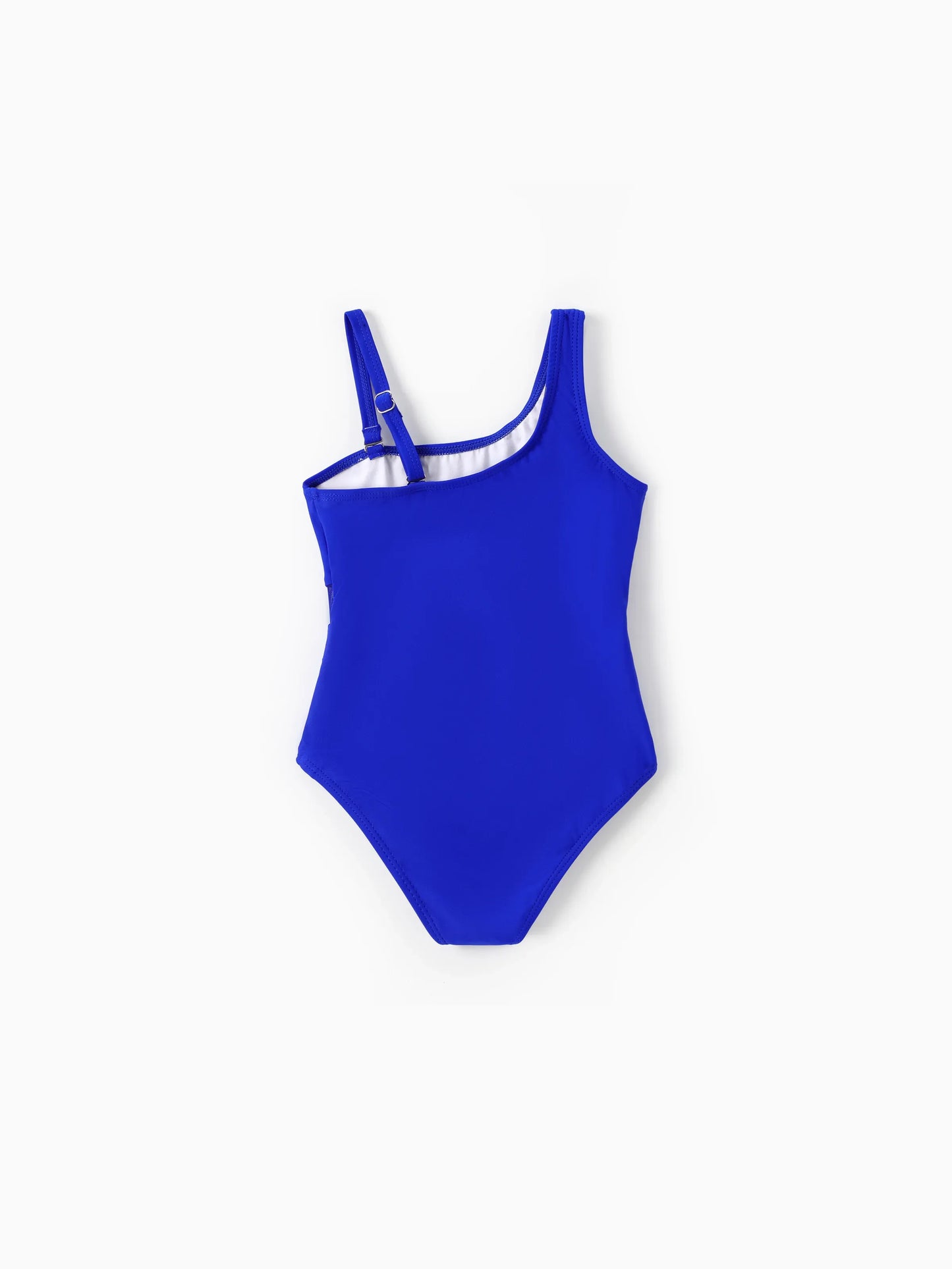 Family Matching Blue Drawstring Swim Trunks or Blue One-Piece Strap Swimsuit
 Blue