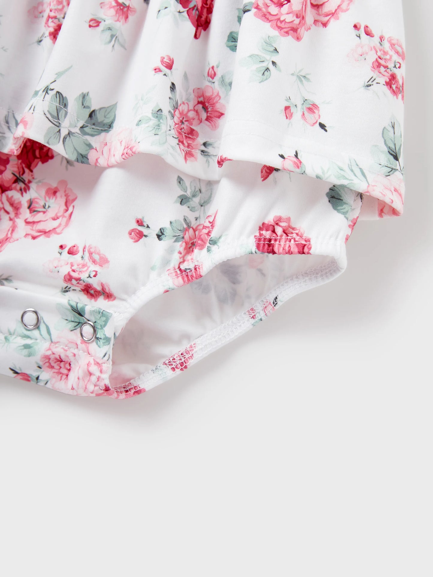 Family Matching Outfits Set Solid Color Short-sleeve Polo Collar Shirt or Flower Print Hollow out Dress  Pink
