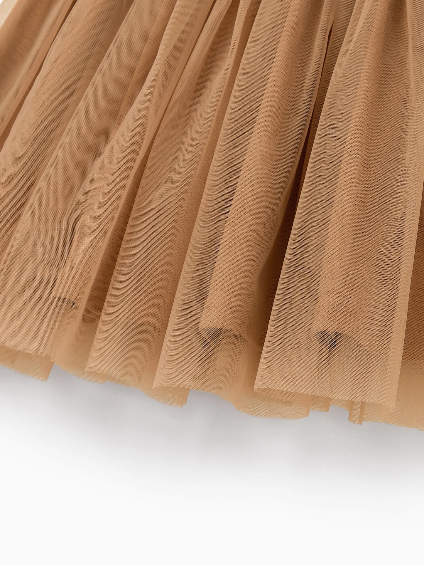 Matching Striped Dresses for Mommy & Me  Twist-Front Dress with Tulle Skirt, Perfect for Summer Family Outings & Photos Khaki