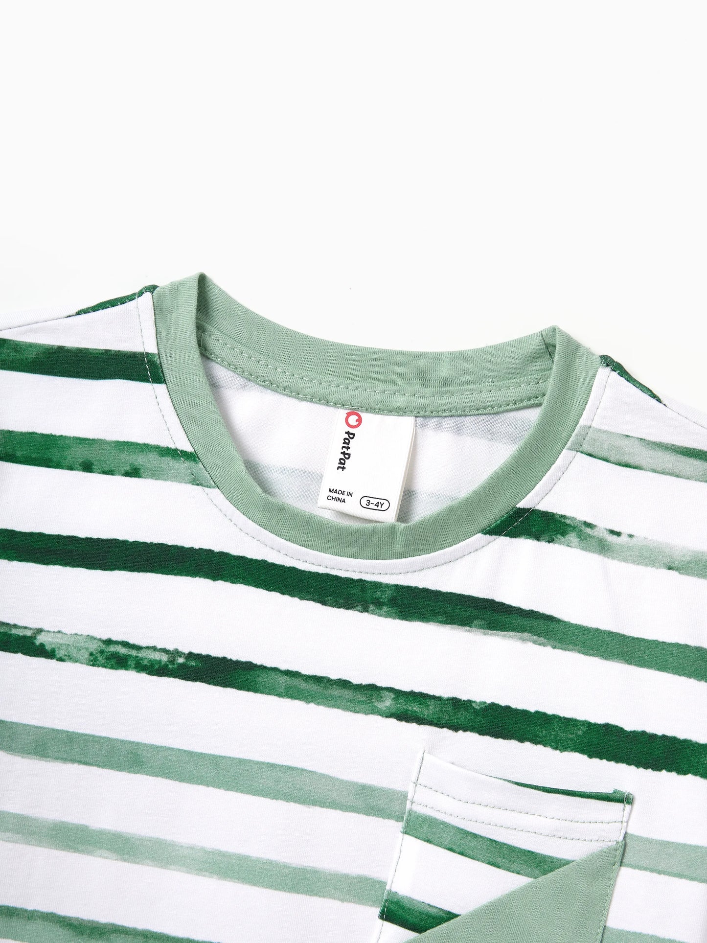 Mommy & me Cotton Outfits Set Green Striped T-Shirt and Dress Set for Dad, Mom, Kids & Baby, Perfect for Summer Family Outings & Photos Green