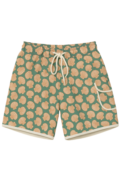 Little Pete Boys Trunks in Shell Chess - FINAL SALE