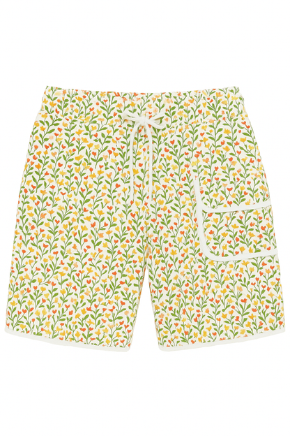 Little Pete Boys Trunks in Floral Tile - FINAL SALE
