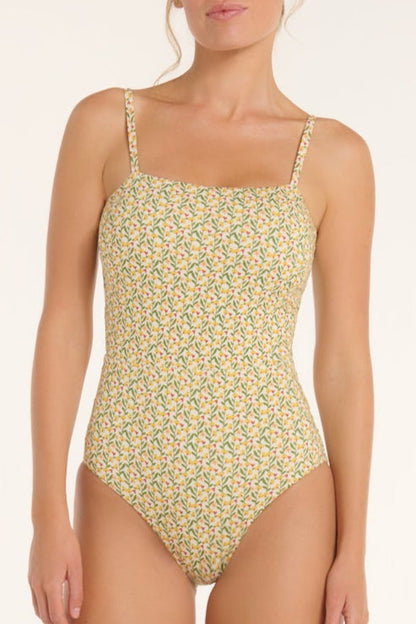 Maddy Scoop Neck One-Piece Swimsuit in Ditsy Floral - FINAL SALE