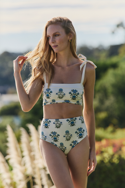 Becca Tie Strap Bikini Top in Party on the Prairie
