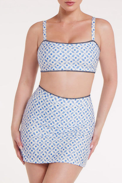Madison Swim Skirt in Santorini Dots