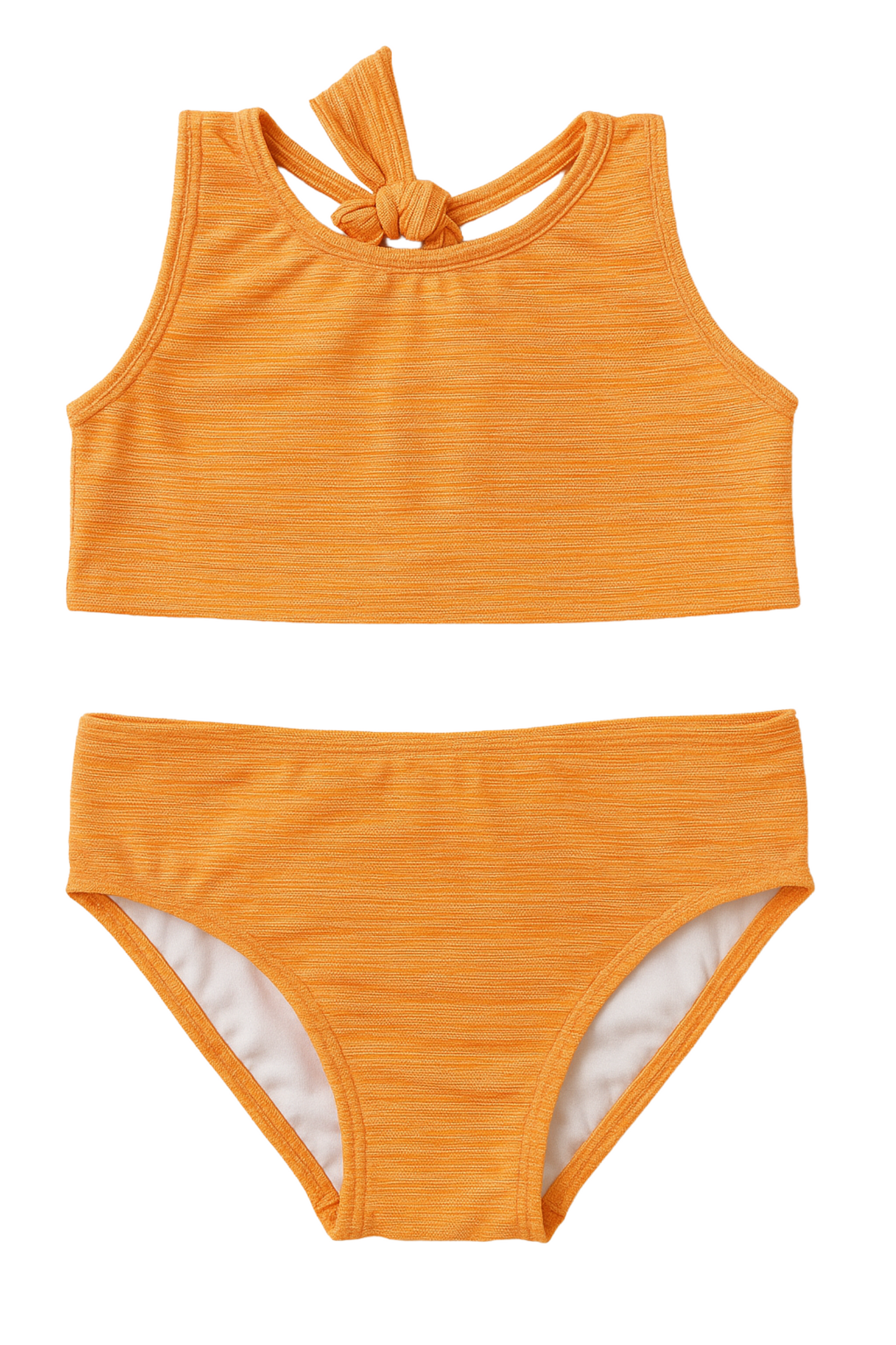 Little Goldie High Neck Two-Piece Swimsuit in Orange - FINAL SALE