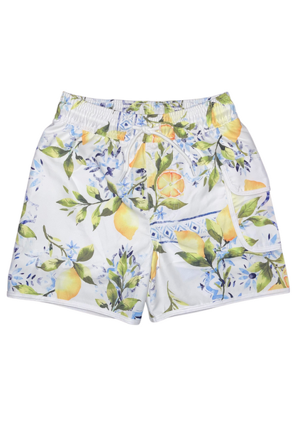 Little Pete Boys Trunks in Lemon Print - FINAL SALE