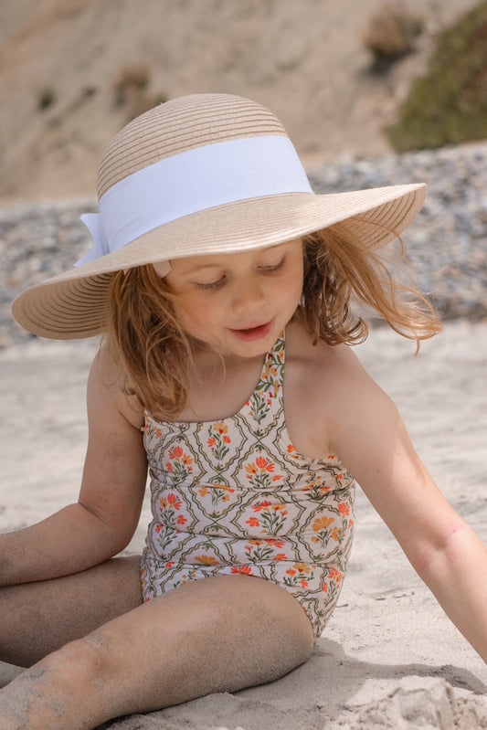 Little Genevieve One Piece Swimsuit in Floral Tile - FINAL SALE