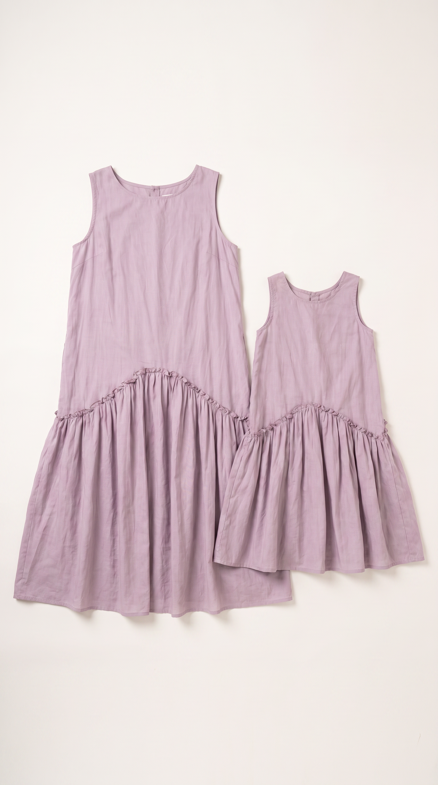 Mom and Daughter Lavender Sleeveless Dress Set