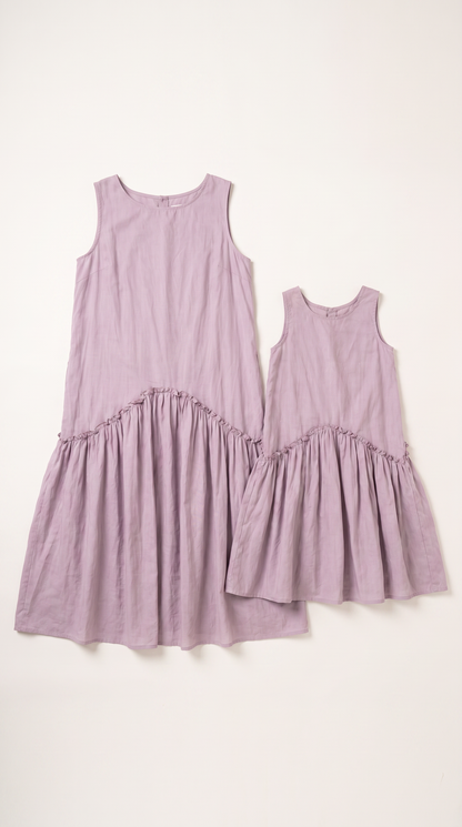 Mom and Daughter Lavender Sleeveless Dress Set
