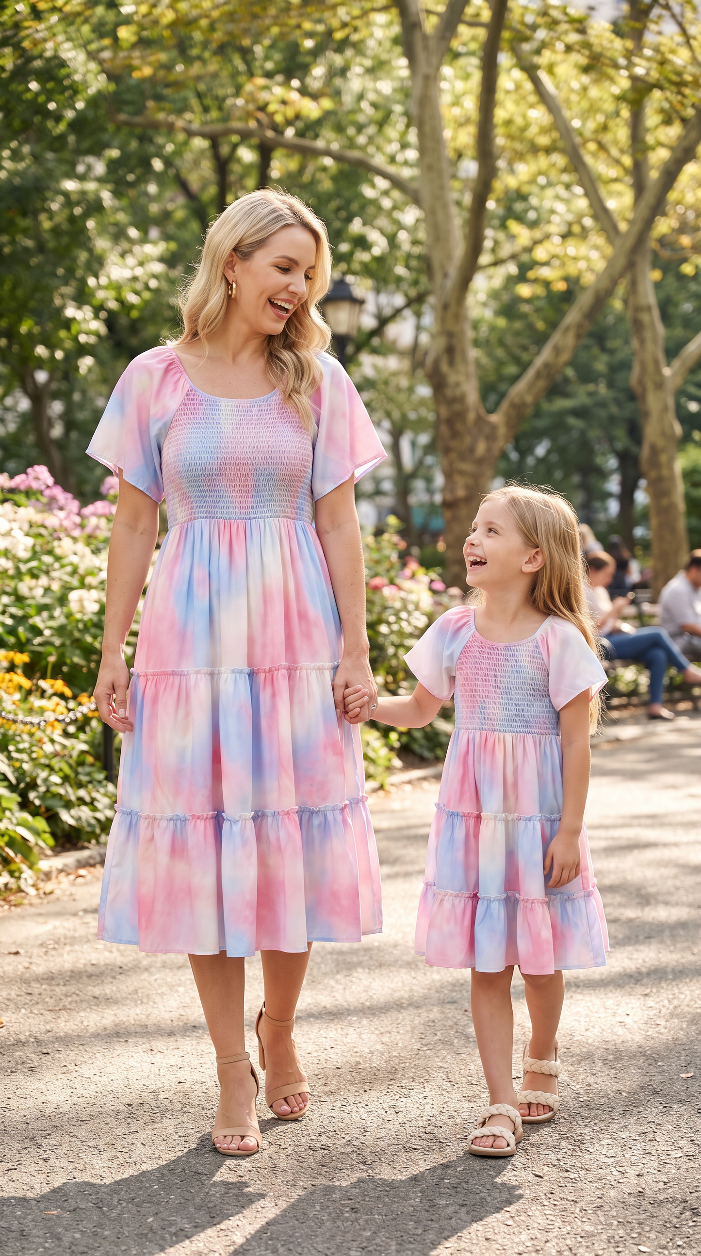 Mom and Daughter Bohemian Matching Beach Summer Dress