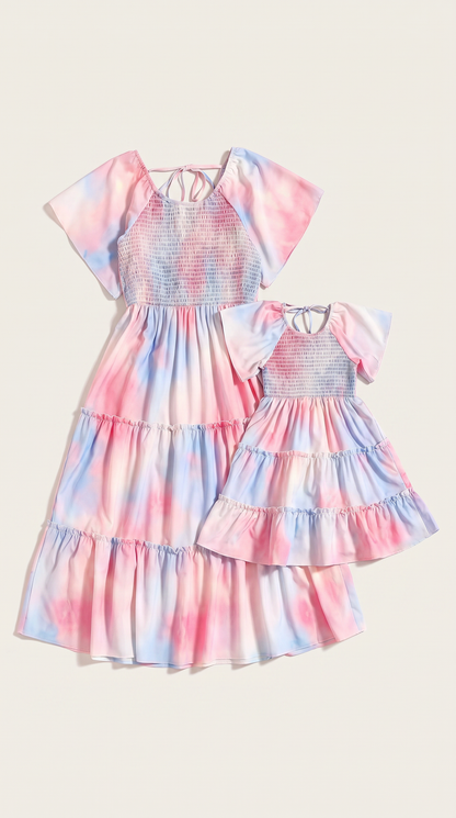 Mom and Daughter Bohemian Matching Beach Summer Dress