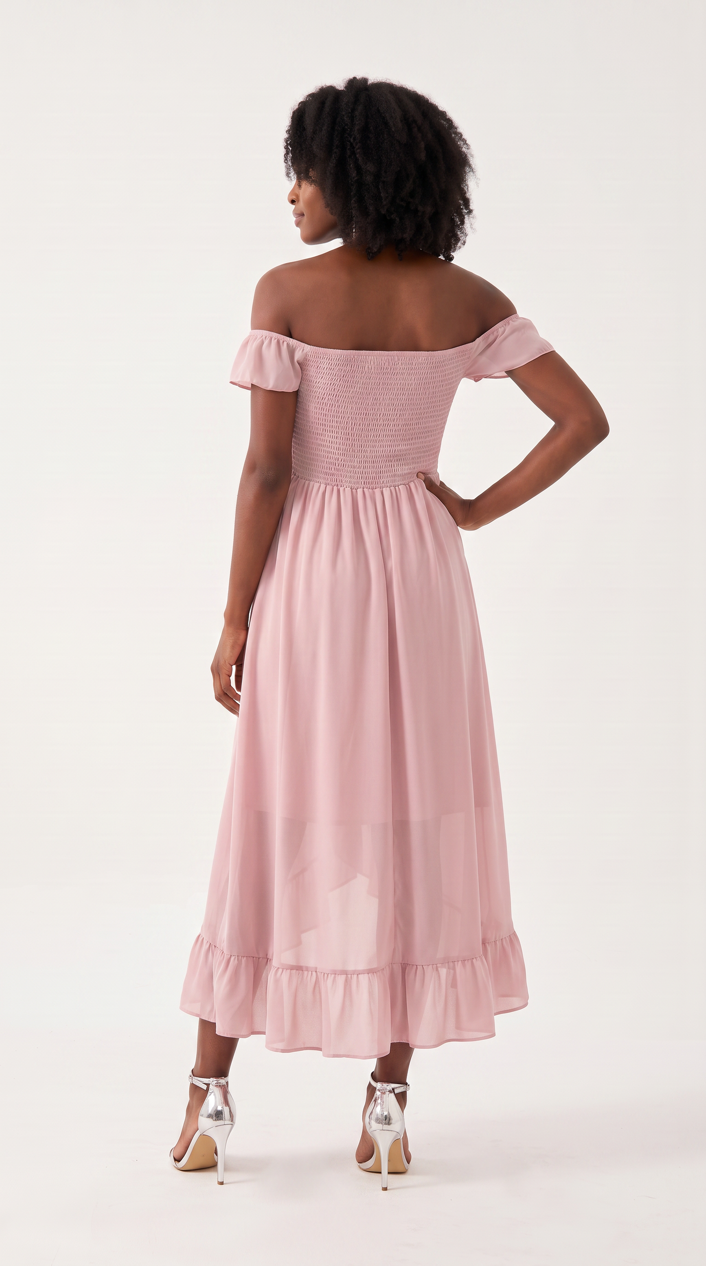 Mom and Daughter Off Shoulder Ruffle Summer Maxi Dress