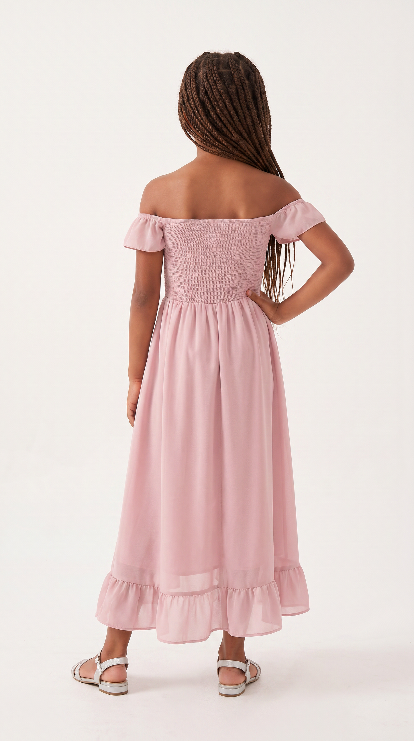 Mom and Daughter Off Shoulder Ruffle Summer Maxi Dress