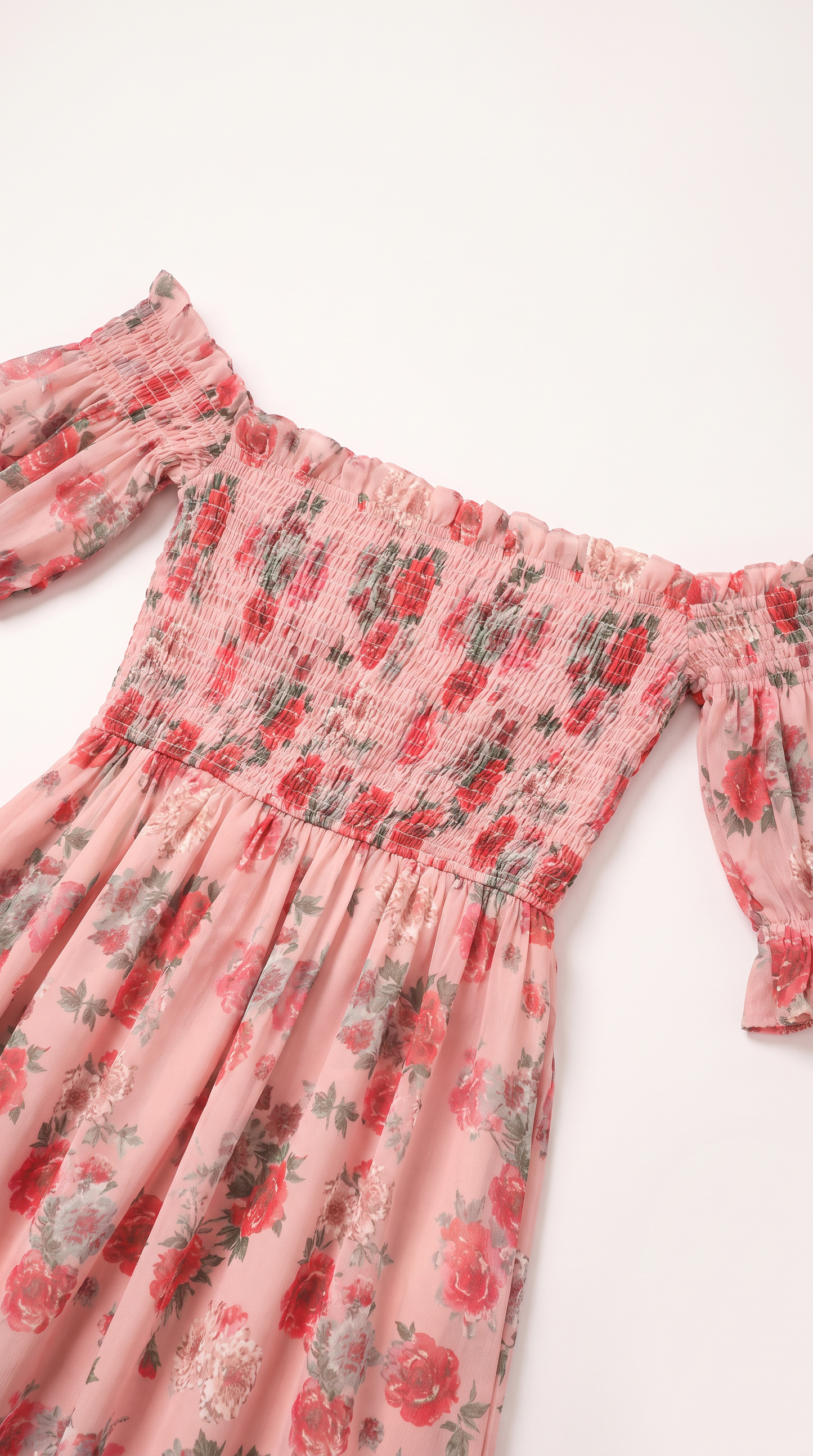 Mom and Daughter Floral Off Shoulder Summer Midi Dress