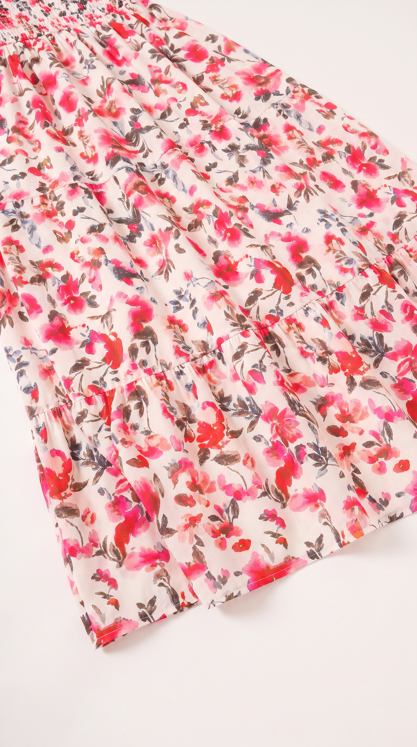 Mom and Daughter Pink Floral Off-Shoulder Midi Dress Set