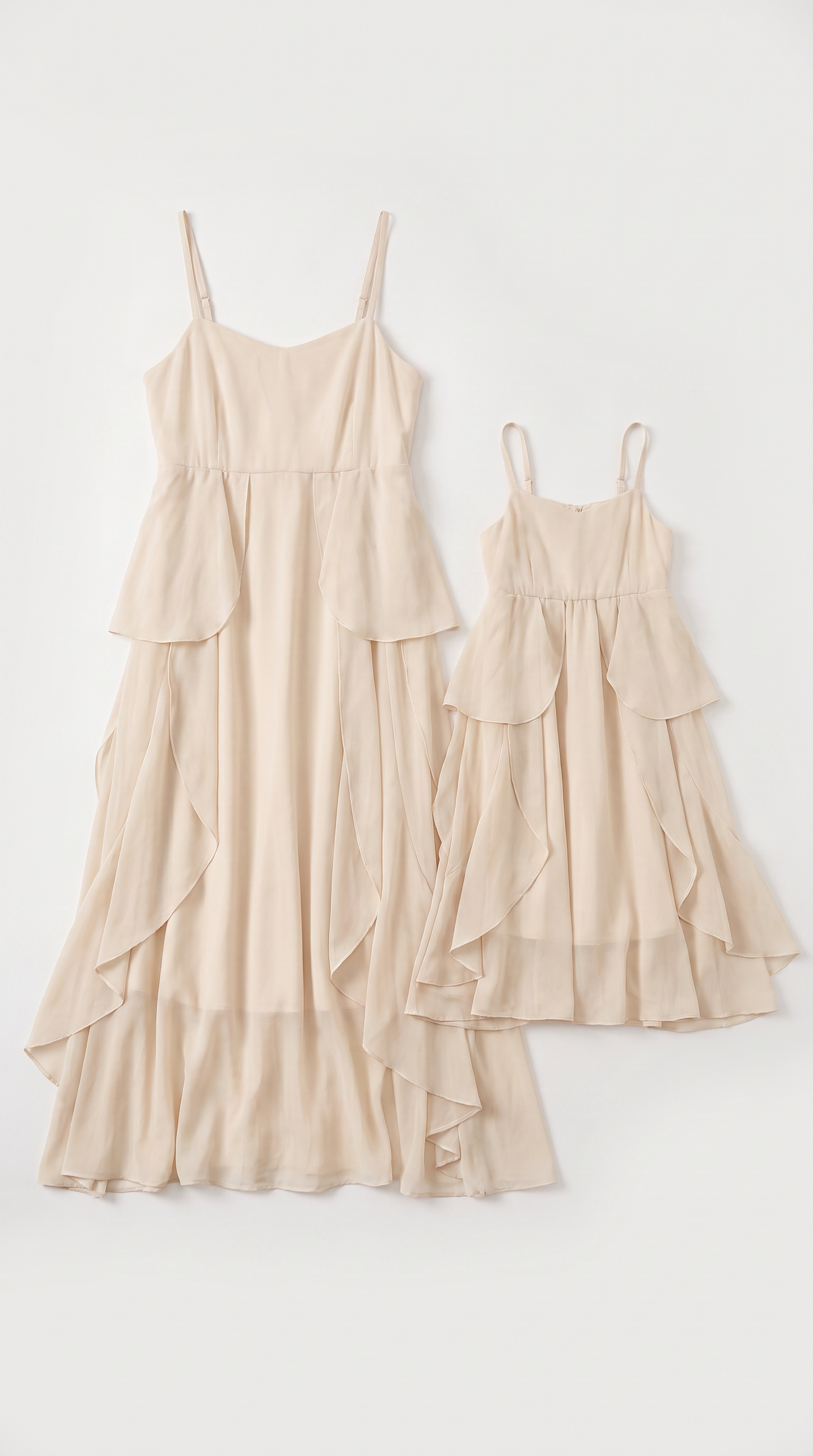 Mom and Daughter Sleeveless Tiered Summer Dress Set