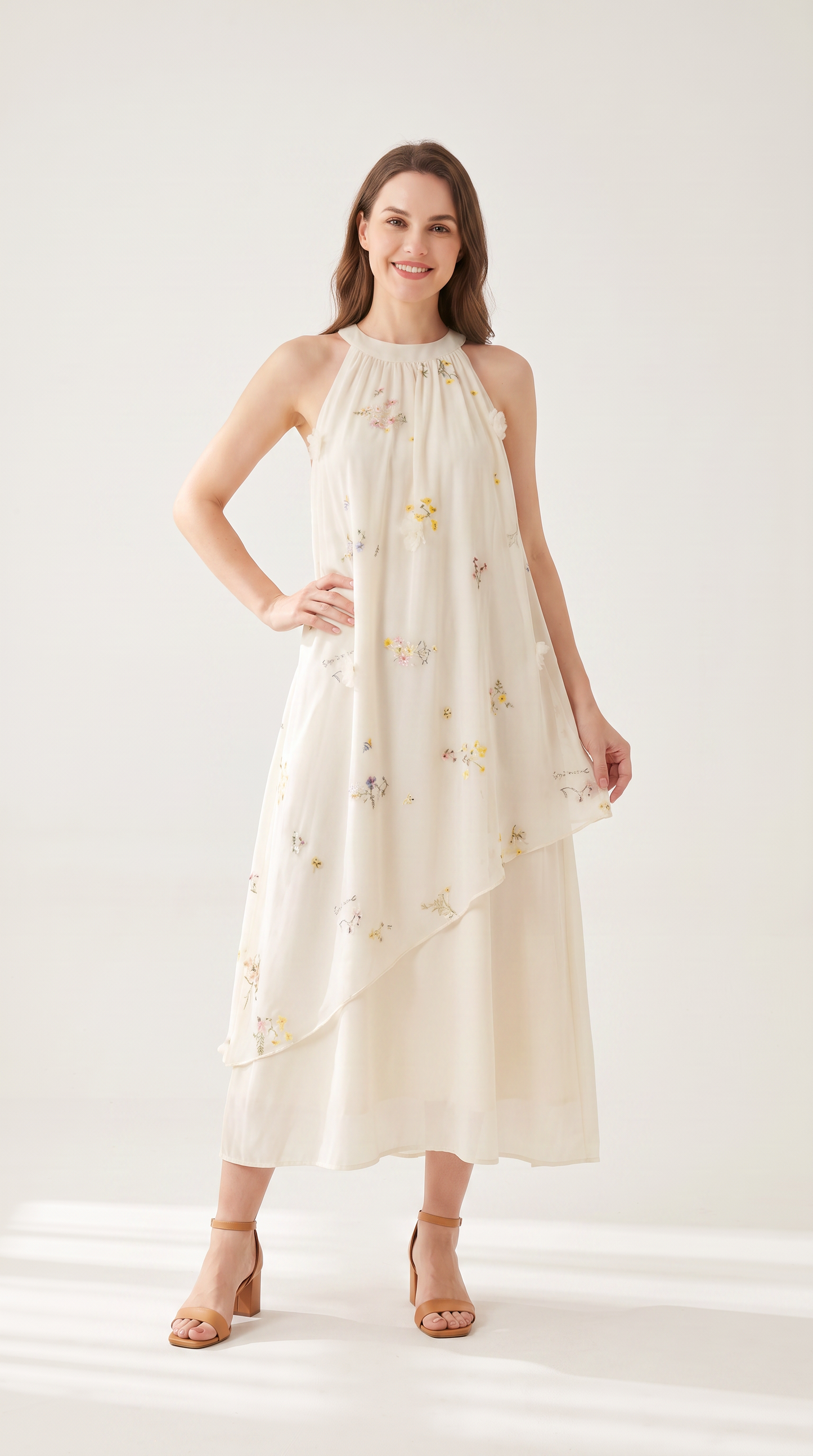 Mom and Daughter Floral Maxi Summer Dress Matching Set