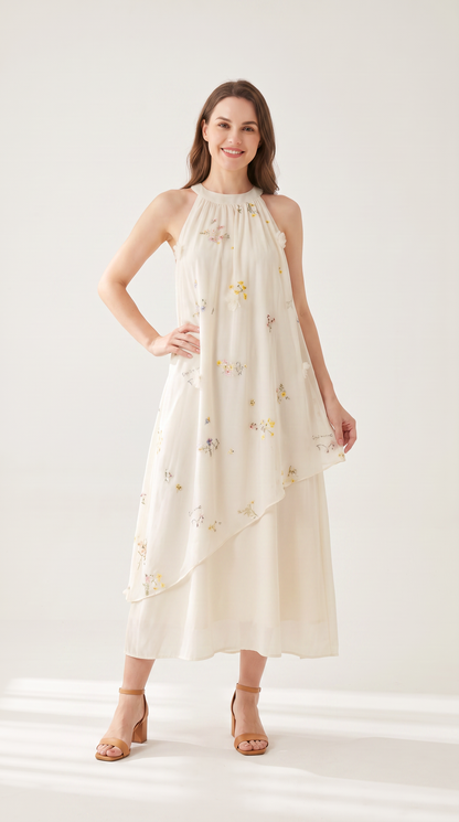 Mom and Daughter Floral Maxi Summer Dress Matching Set