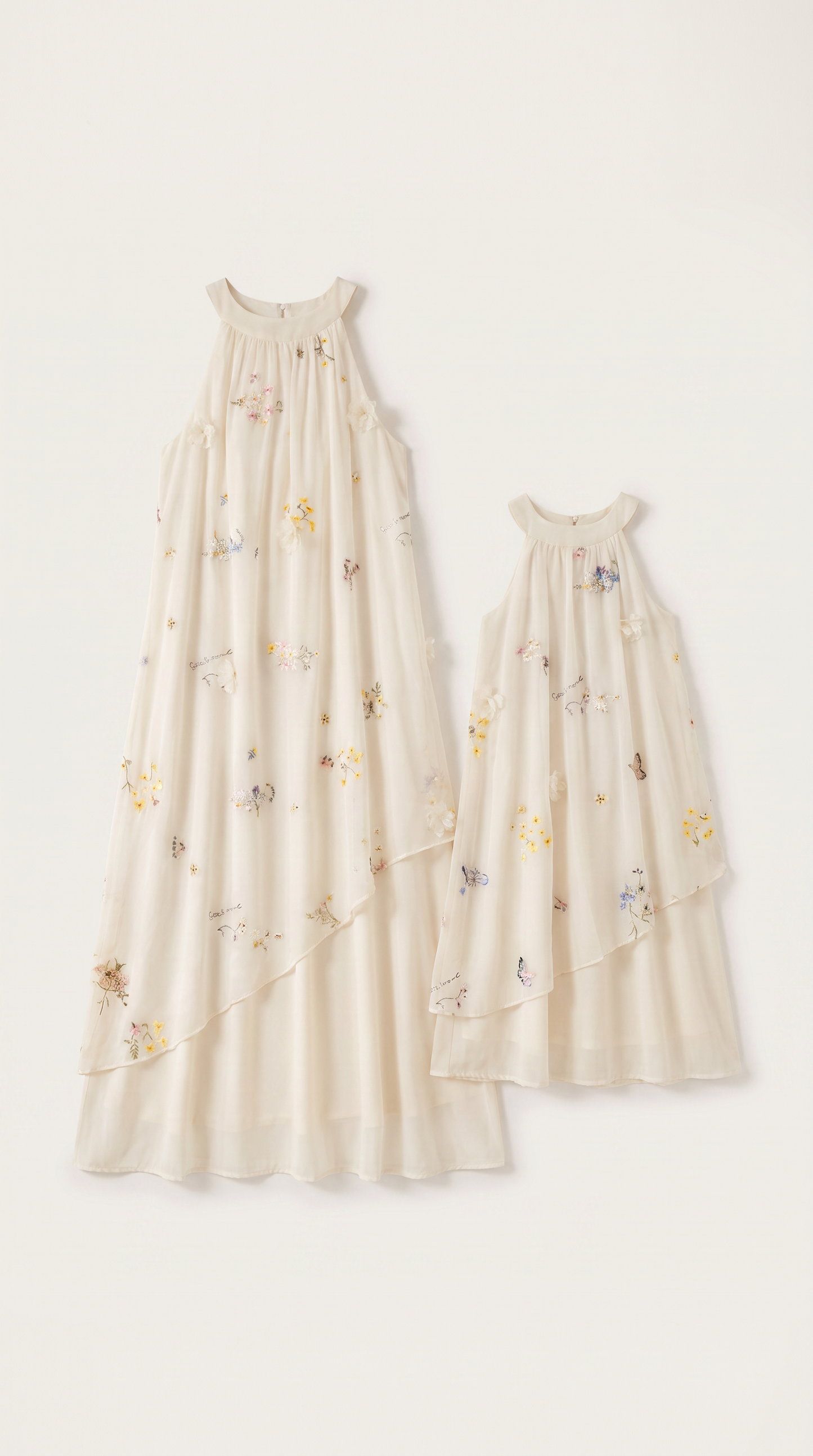Mom and Daughter Floral Maxi Summer Dress Matching Set