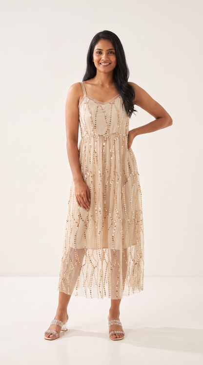 Mom and Daughter Sequin Tulle Summer Dress Set