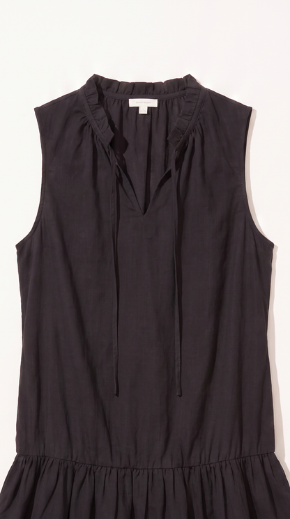 Mom and Daughter Sleeveless Black Summer Dress Set