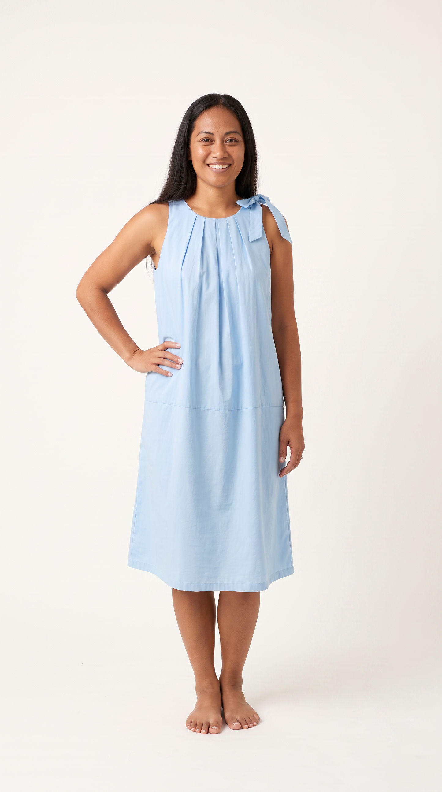 Mom and Daughter Blue Summer Sleeveless Dress Set