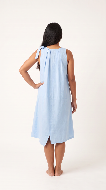 Mom and Daughter Blue Summer Sleeveless Dress Set