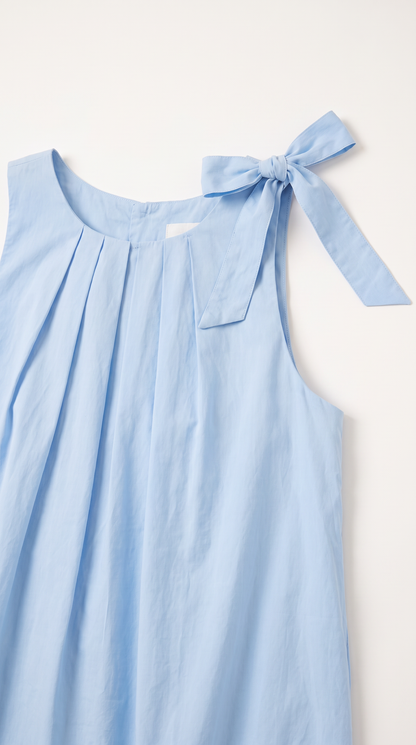 Mom and Daughter Blue Summer Sleeveless Dress Set