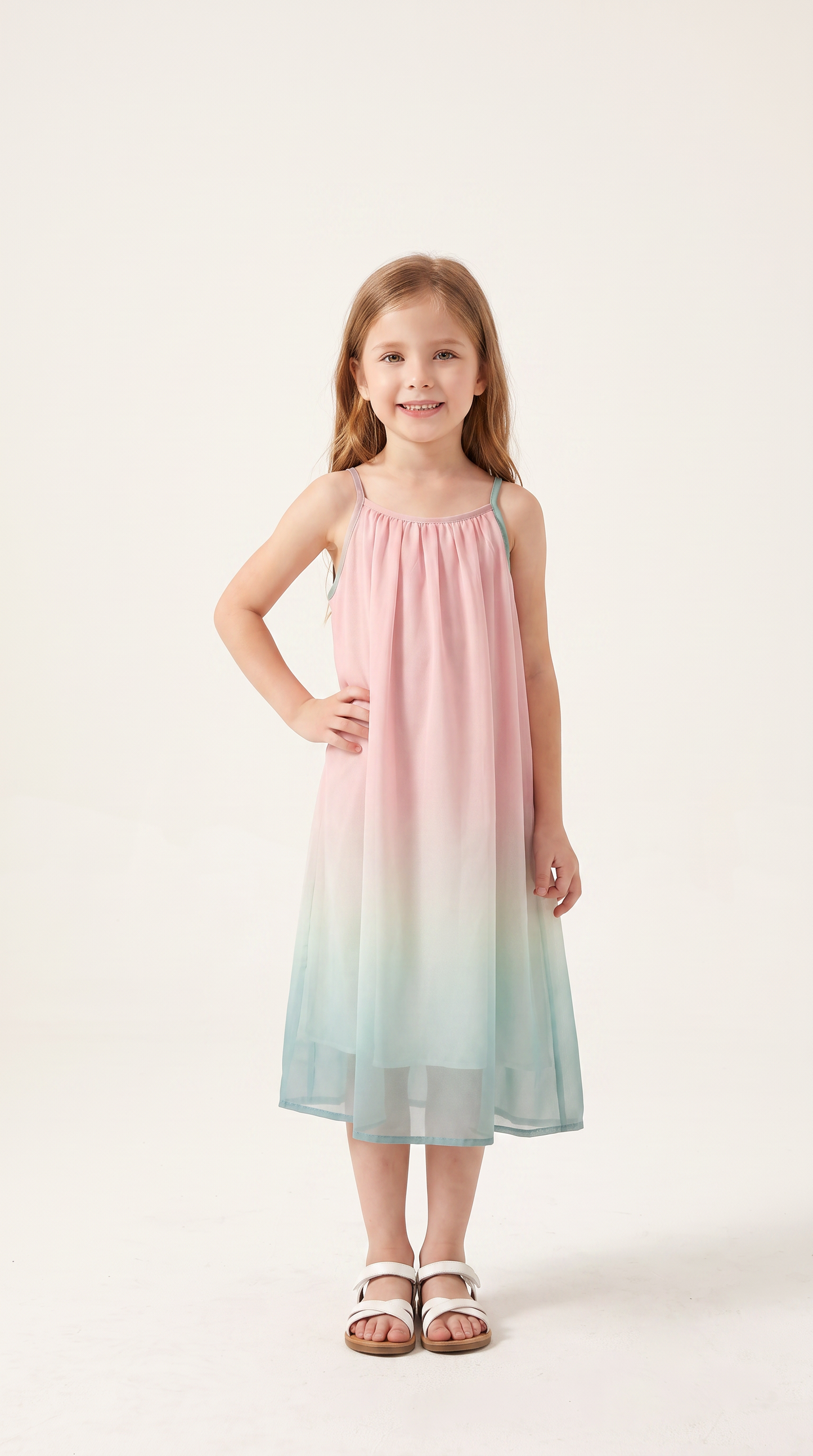 Mom and Daughter Ombre Beach Sleeveless Maxi Dress Set