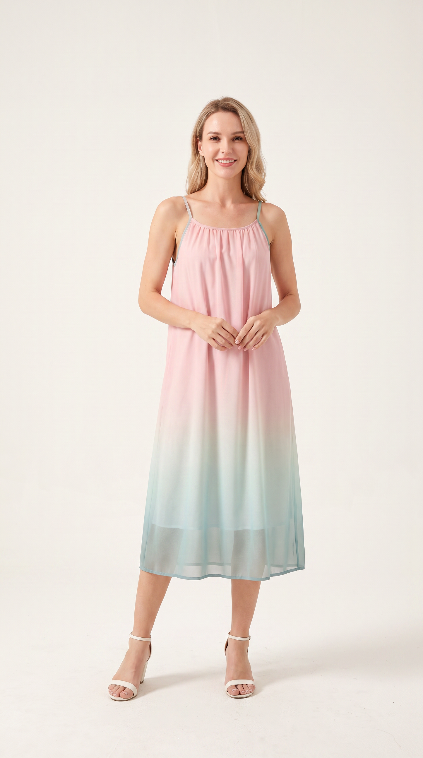 Mom and Daughter Ombre Beach Sleeveless Maxi Dress Set