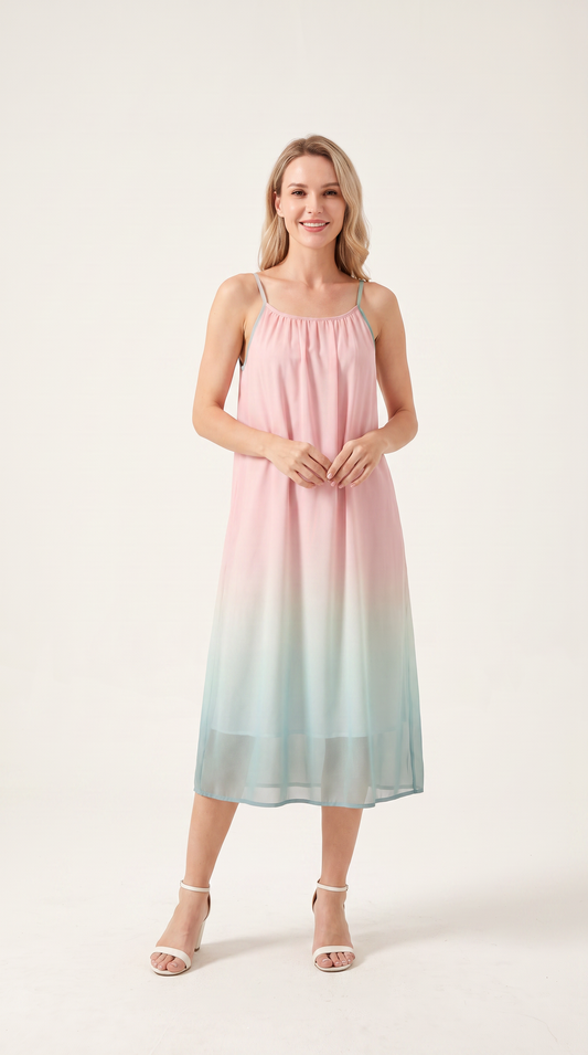 Mommy And Me Ombre Matching Summer Maxi Dress Set