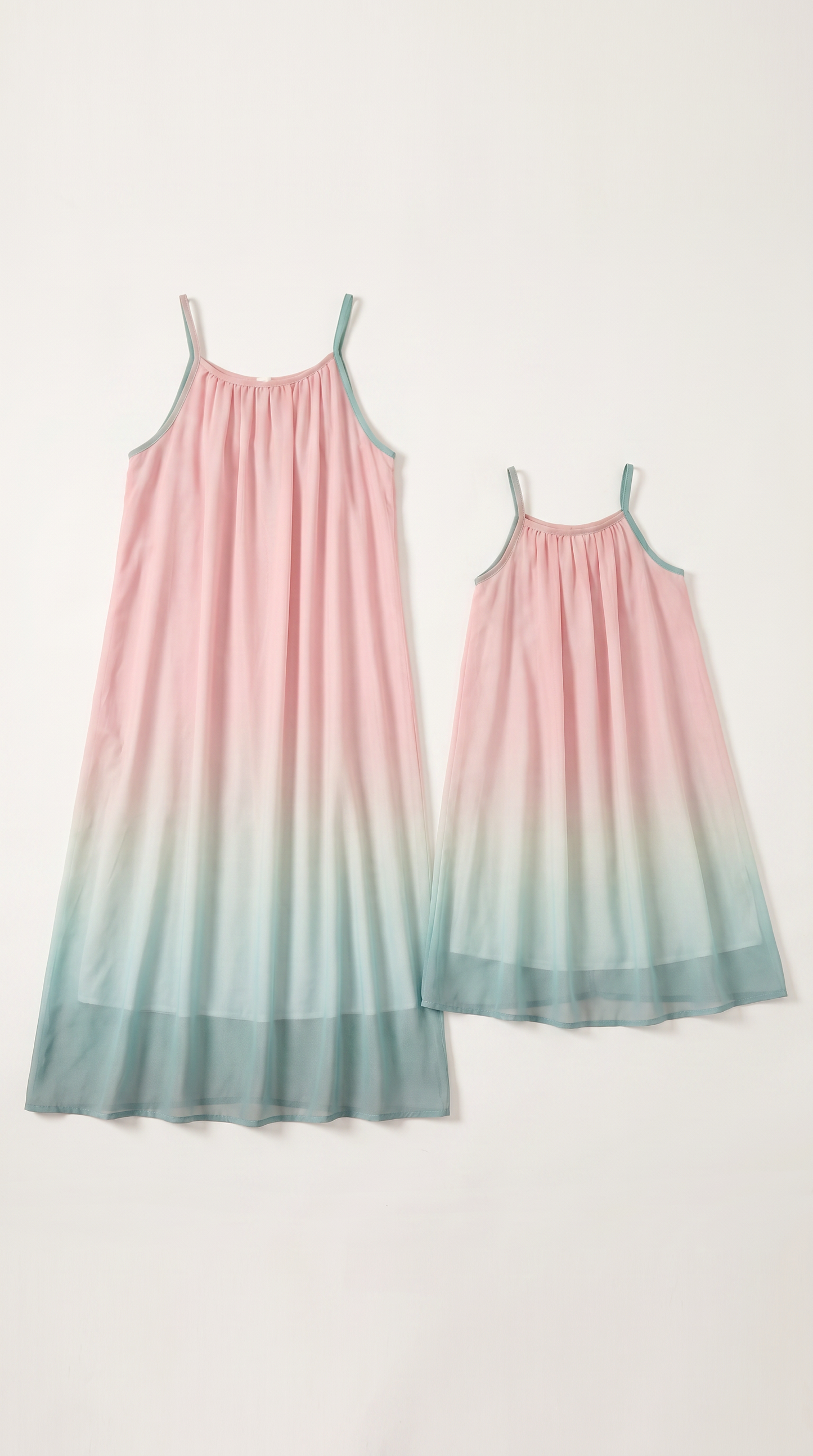 Mom and Daughter Ombre Beach Sleeveless Maxi Dress Set