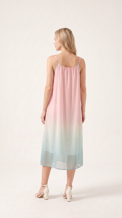 Mom and Daughter Ombre Beach Sleeveless Maxi Dress Set