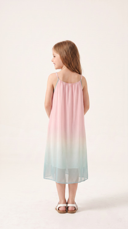 Mom and Daughter Ombre Beach Sleeveless Maxi Dress Set
