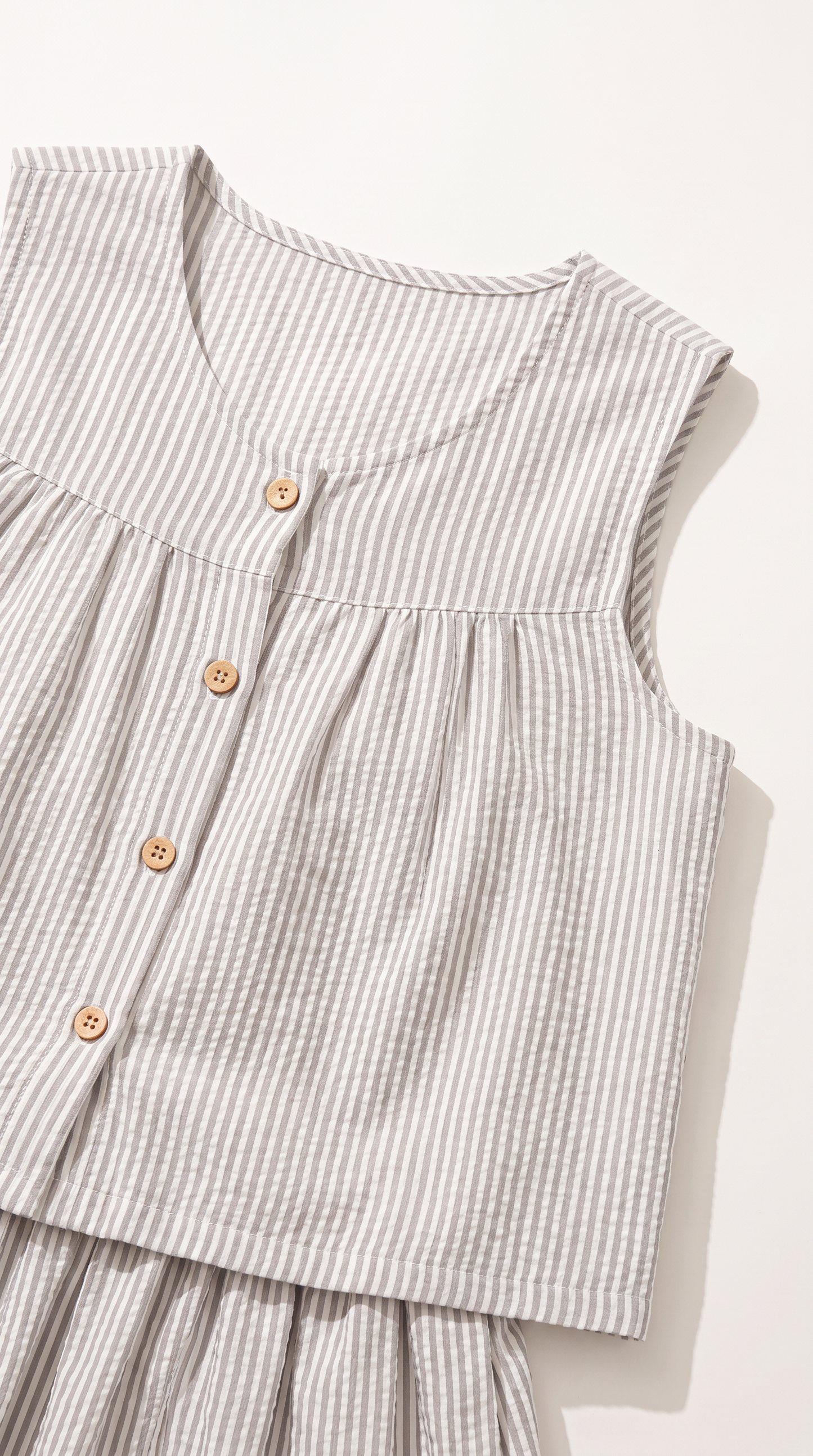 Mom and Daughter Stripe Pattern Sleeveless Dress Set