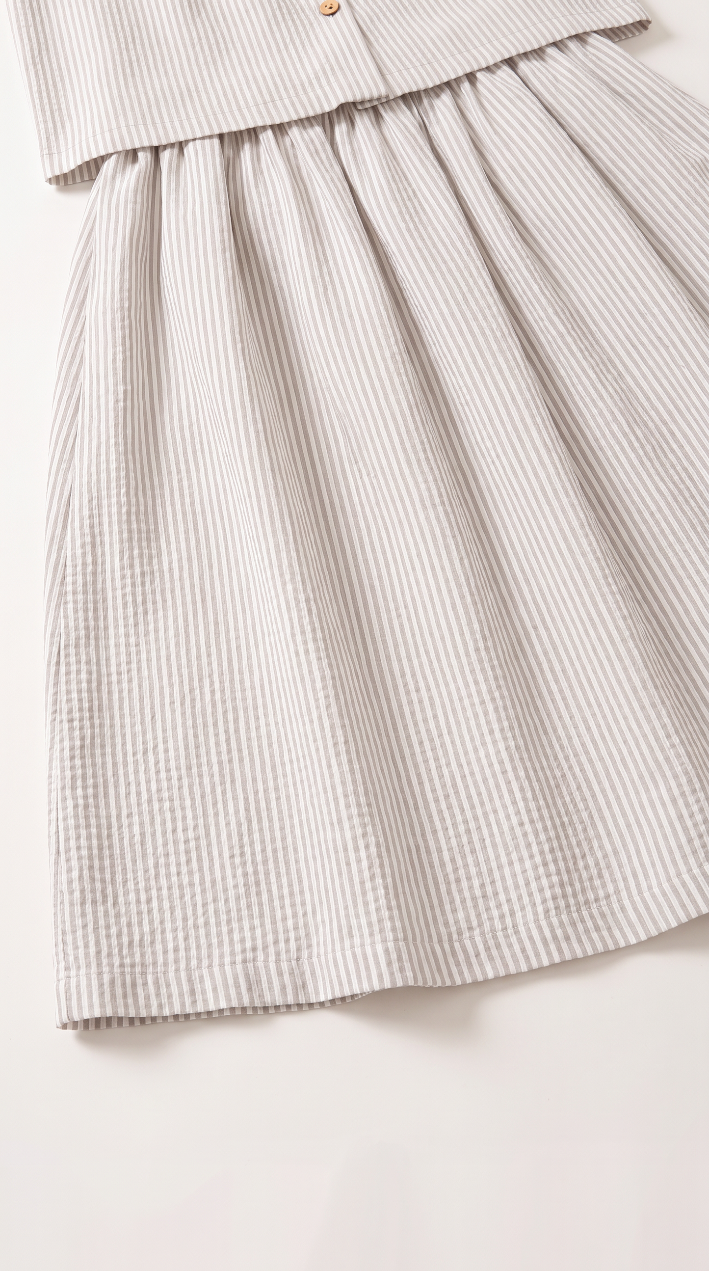 Mom and Daughter Stripe Pattern Sleeveless Dress Set