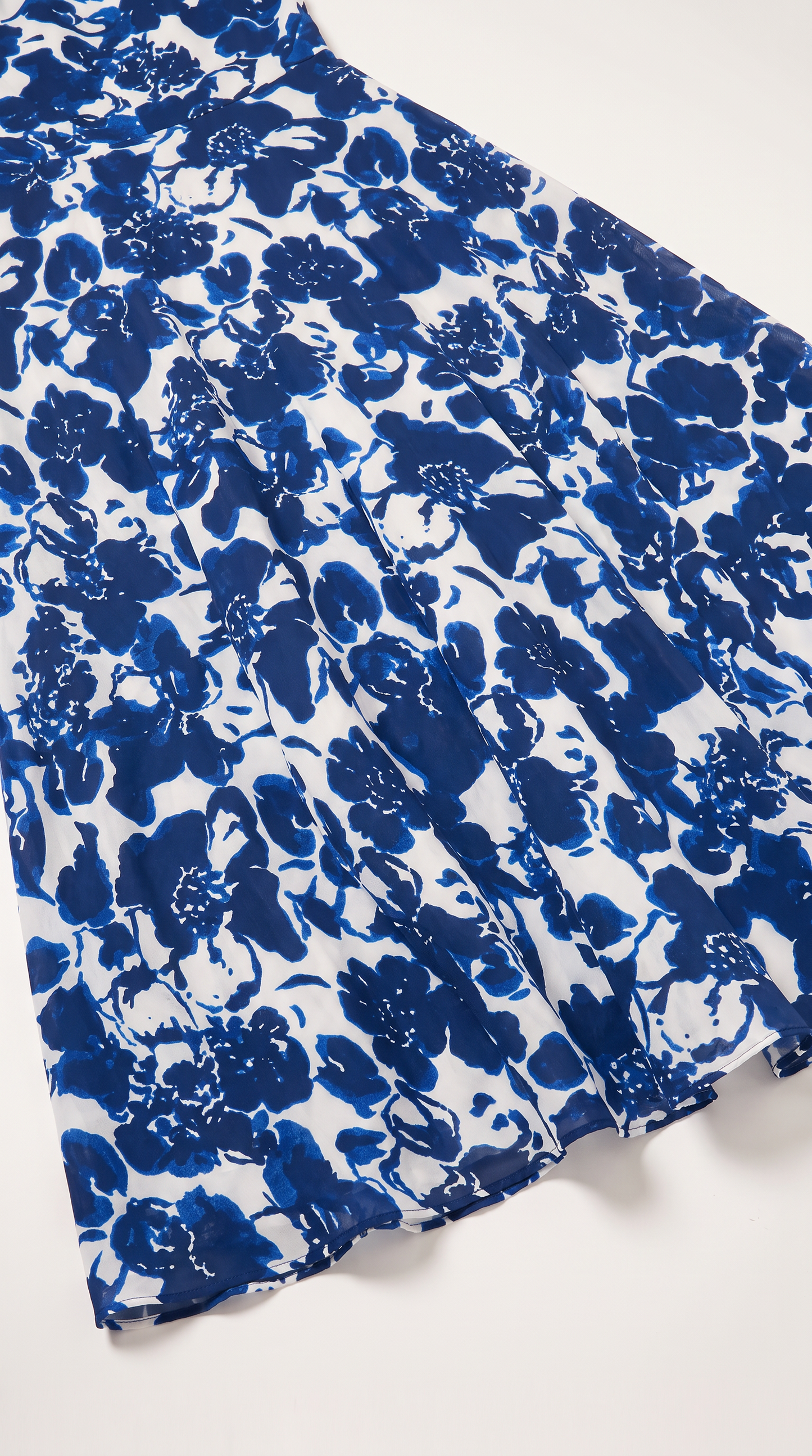 Mom and Daughter Blue Floral Maxi Summer Dress Set