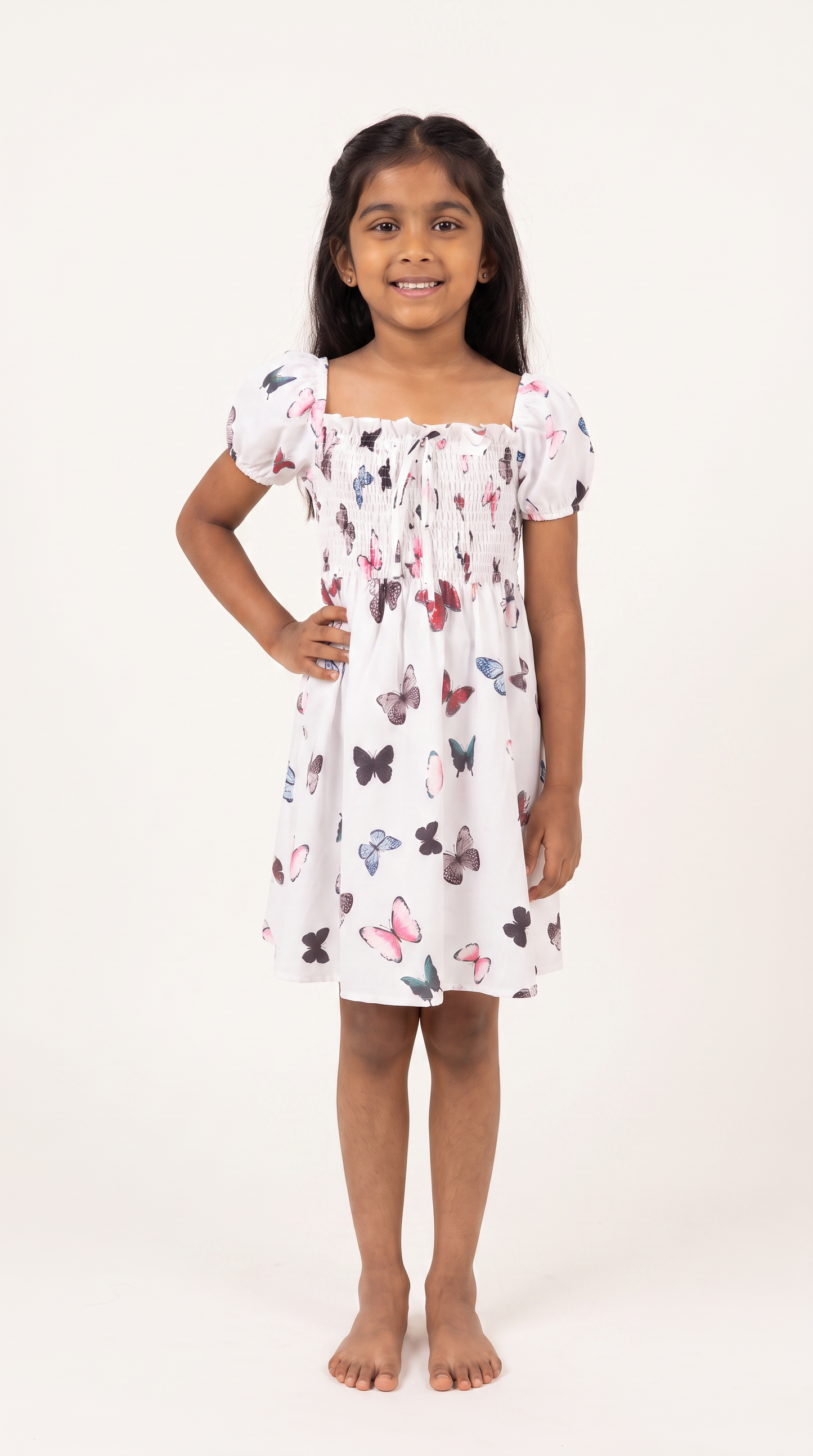 Mom and Daughter Butterfly Print Summer Dress Set