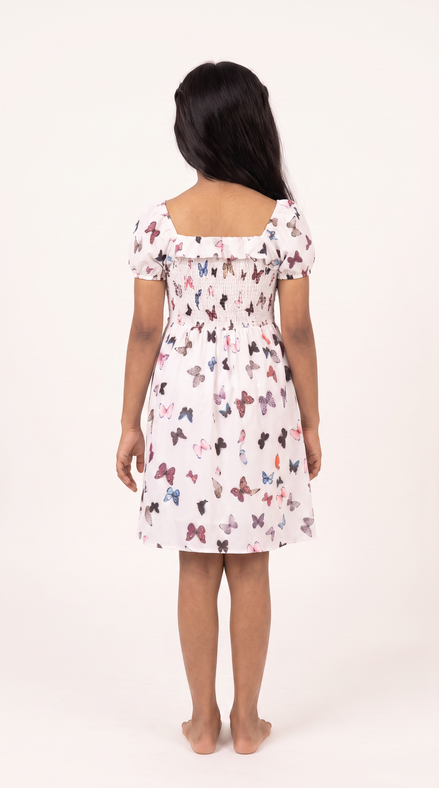 Mom and Daughter Butterfly Print Summer Dress Set