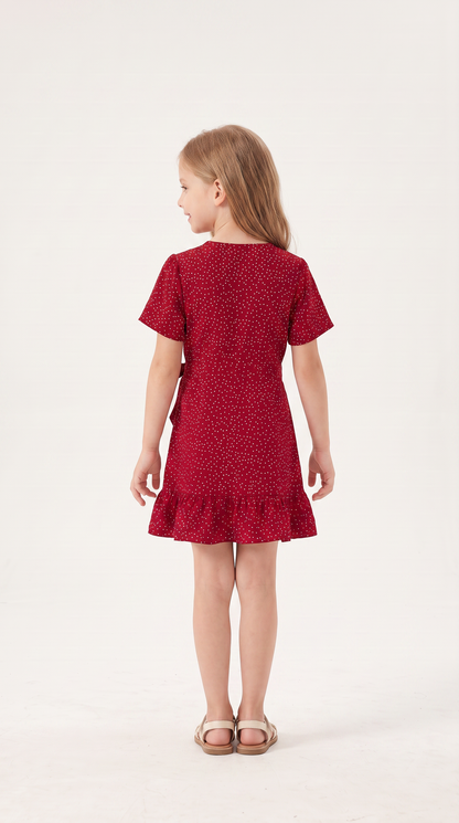 Mom and Daughter Red Polka Dot Dress Set