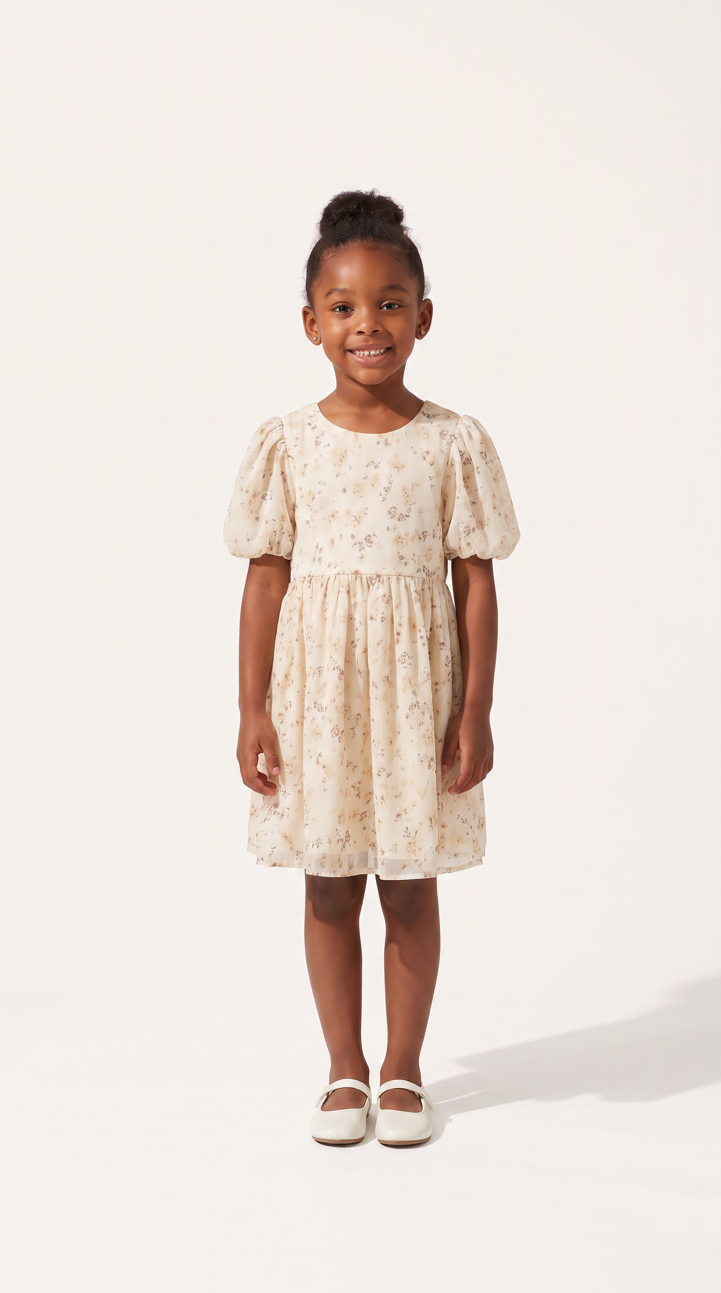Mom and Daughter Floral Puff Sleeve Dress Set