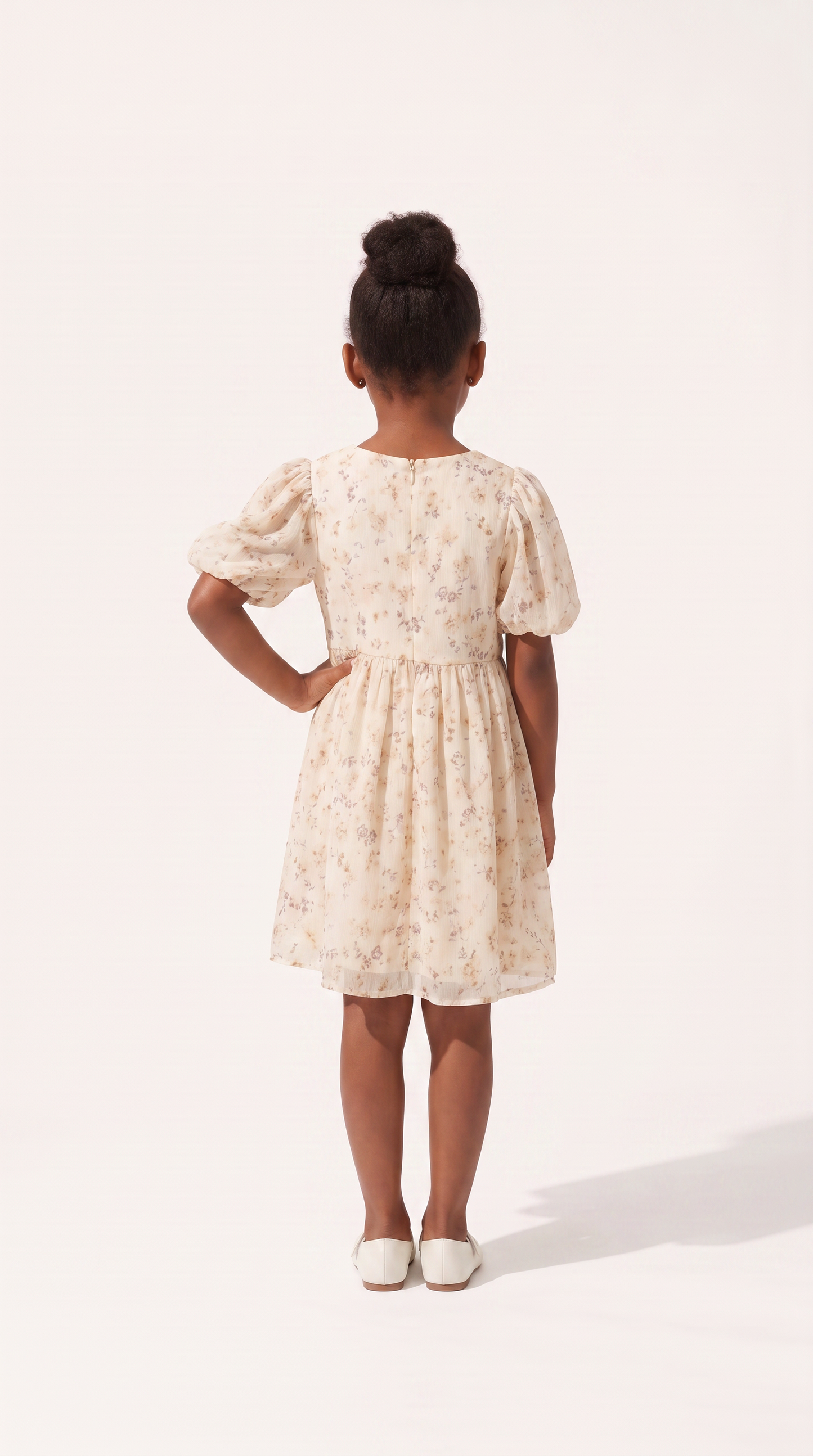 Mom and Daughter Floral Puff Sleeve Dress Set