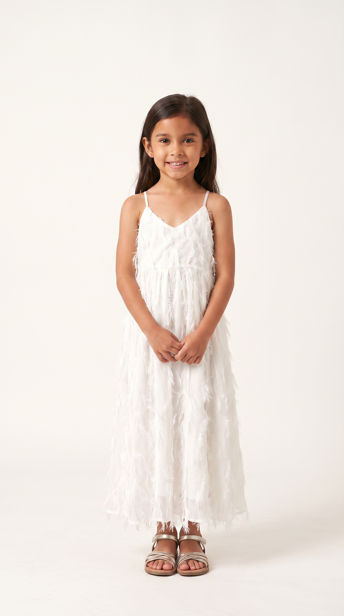 Mom and Daughter White Lace Maxi Summer Dress Set