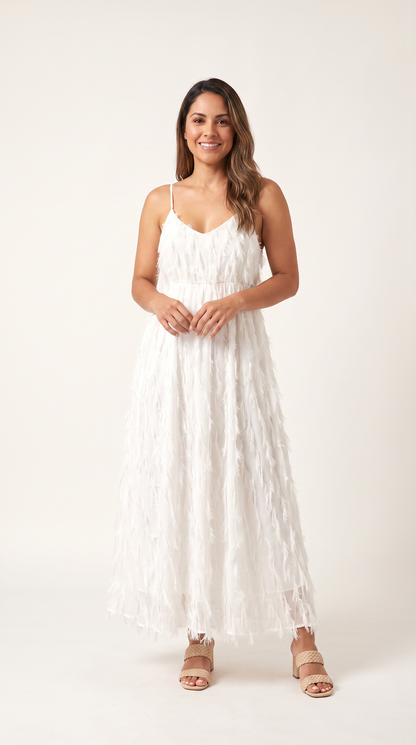 Mom and Daughter White Lace Maxi Summer Dress Set