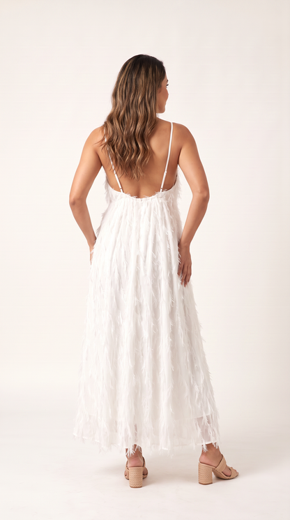 Mom and Daughter White Lace Maxi Summer Dress Set
